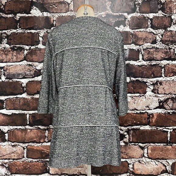 Cabi #5299 The Times Jacket Panel Coat 3/4 Sleeves Gray Asphalt Size Small S - Picture 10 of 17